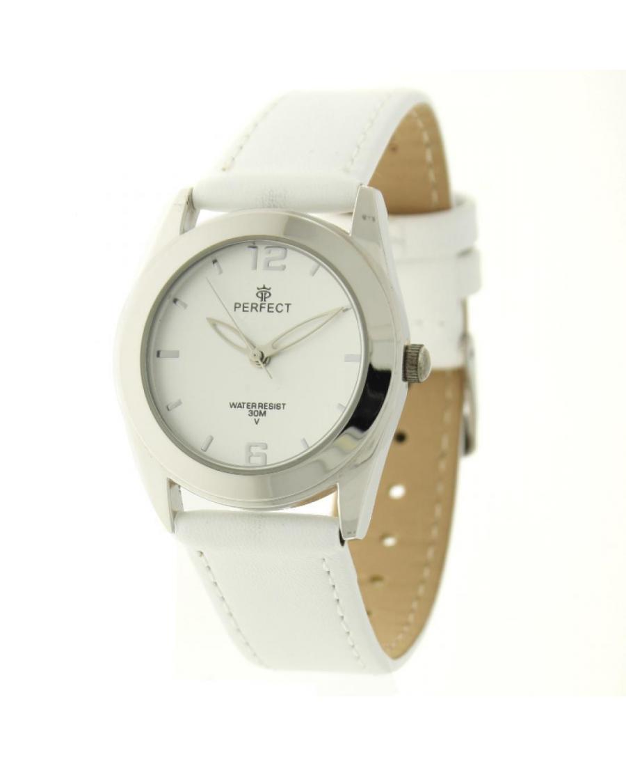 Women Classic Quartz Watch PERFECT PRF-K01-041 White Dial 32mm