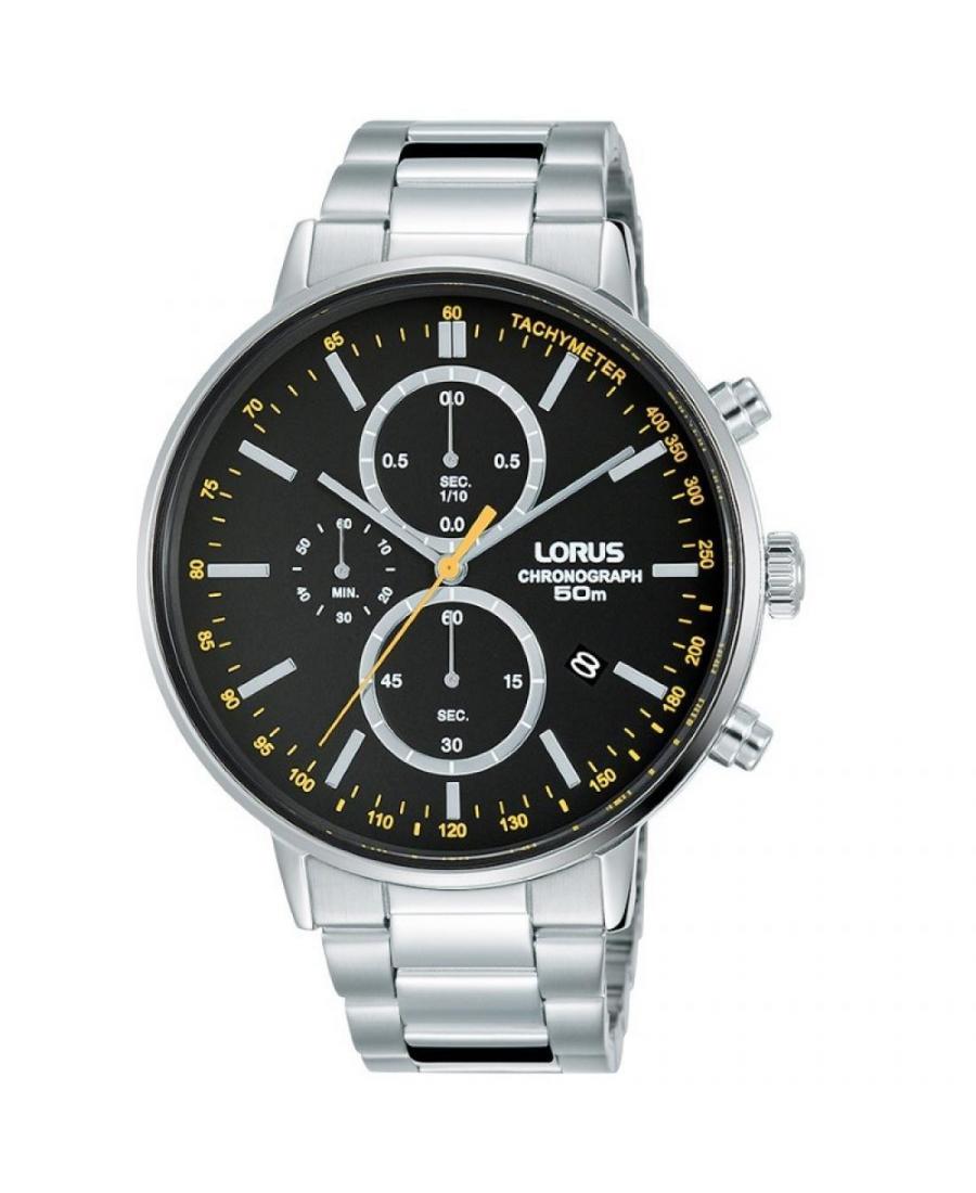 Men Japan Classic Quartz Watch Lorus RM355FX-9 Black Dial