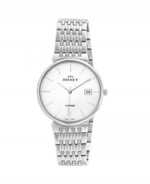 Men Swiss Classic Quartz Watch Bisset BSDF03SISX03BX White Dial