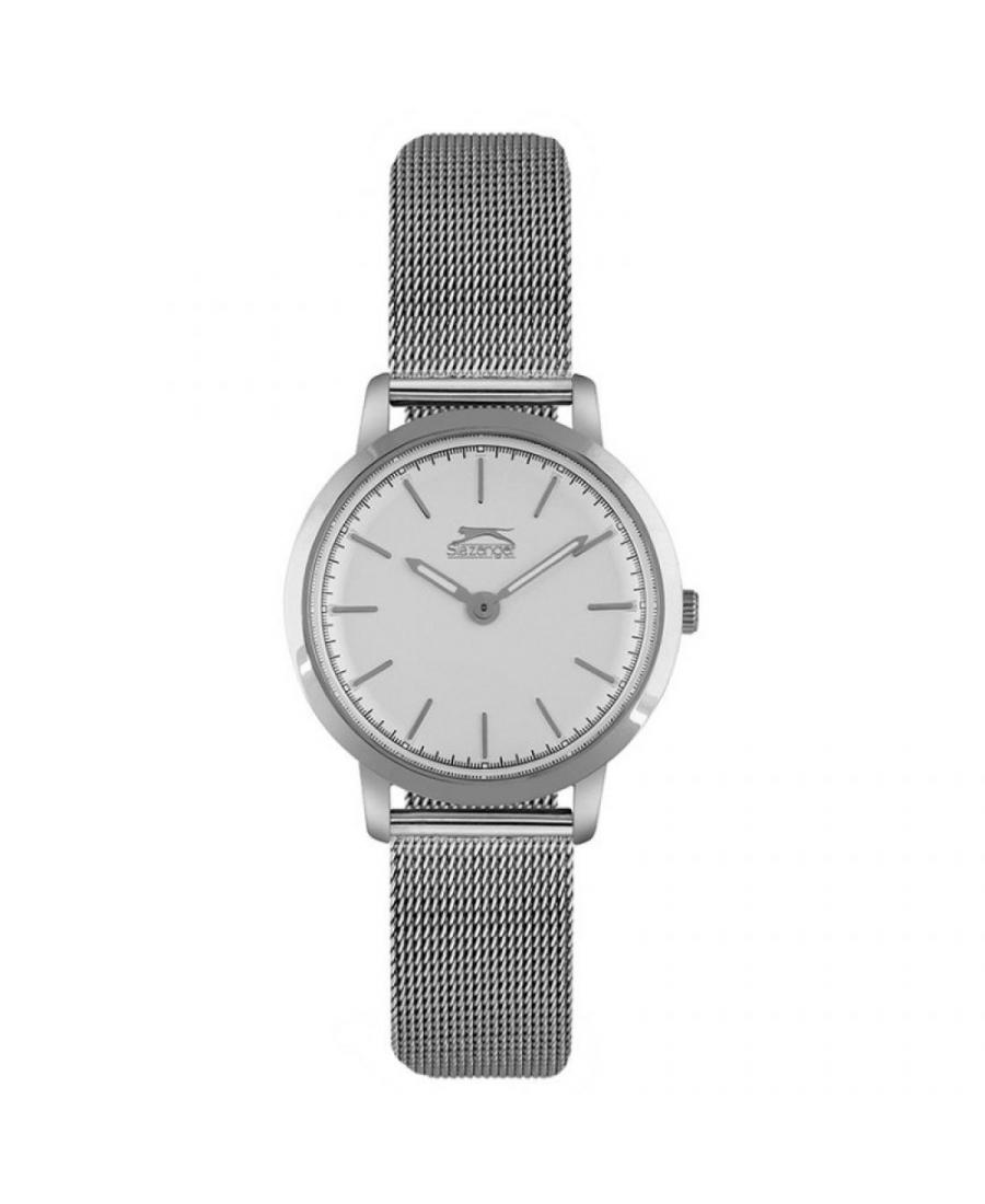 Kobiety klasyczny kwarcowy analogowe Zegarek SLAZENGER SL.9.6238.3.07 Biały Dial 34mm