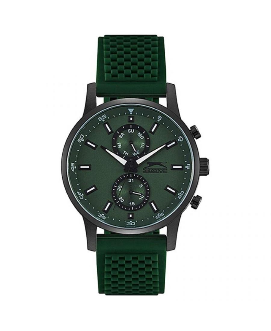 Mężczyźni Moda kwarcowy analogowe Zegarek SLAZENGER SL.9.6197.2.02 Zielony Dial 44mm