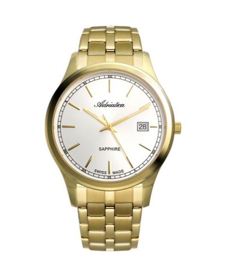 Men Swiss Classic Quartz Watch Adriatica A8258.1113Q Silver Dial