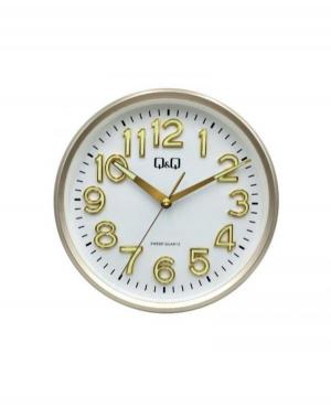 Q&Q Wall clock 0310H501Y Plastic Gold color