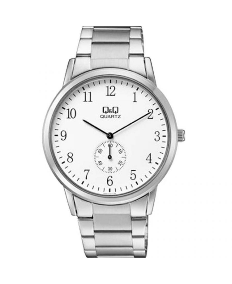 Mężczyźni klasyczny Japonia kwarcowy analogowe Zegarek Q&Q QA60J204Y Biały Dial 42mm