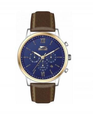 Mężczyźni klasyczny kwarcowy analogowe Zegarek SLAZENGER SL.9.6279.2.02 Niebieska Dial 44mm