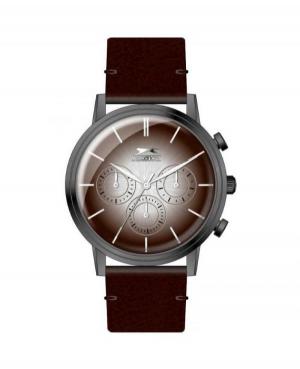 Mężczyźni klasyczny kwarcowy analogowe Zegarek SLAZENGER SL.9.6293.2.03 Brązowy Dial 42mm