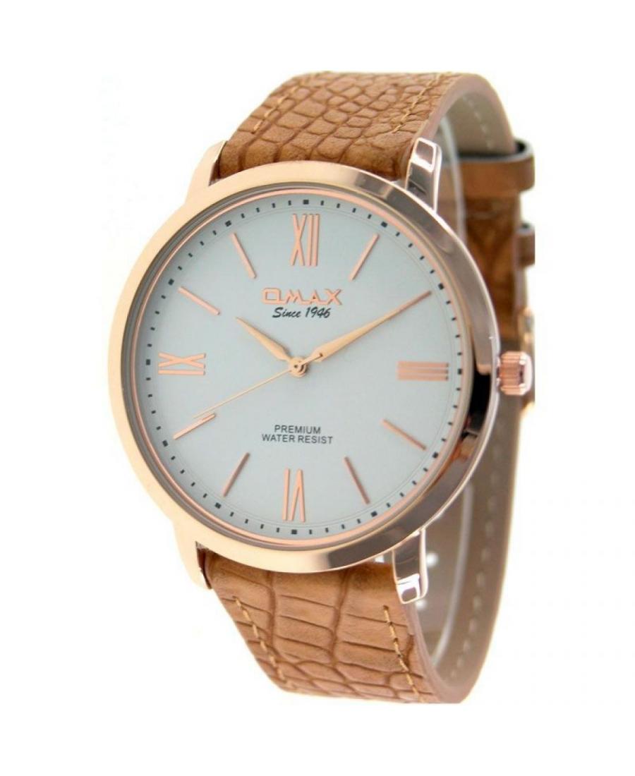 Mężczyźni klasyczny kwarcowy analogowe Zegarek OMAX 00SX70156Q03 Biały Dial