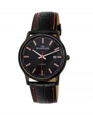 Mężczyźni klasyczny kwarcowy analogowe Zegarek RUBICON RNCD85BIBR05BX Czarny Dial 40mm