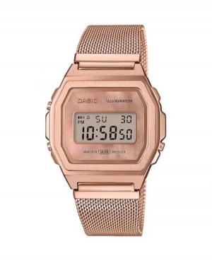 Men Fashion Sports Quartz Watch Casio A1000MPG-9EF Rosegold Dial
