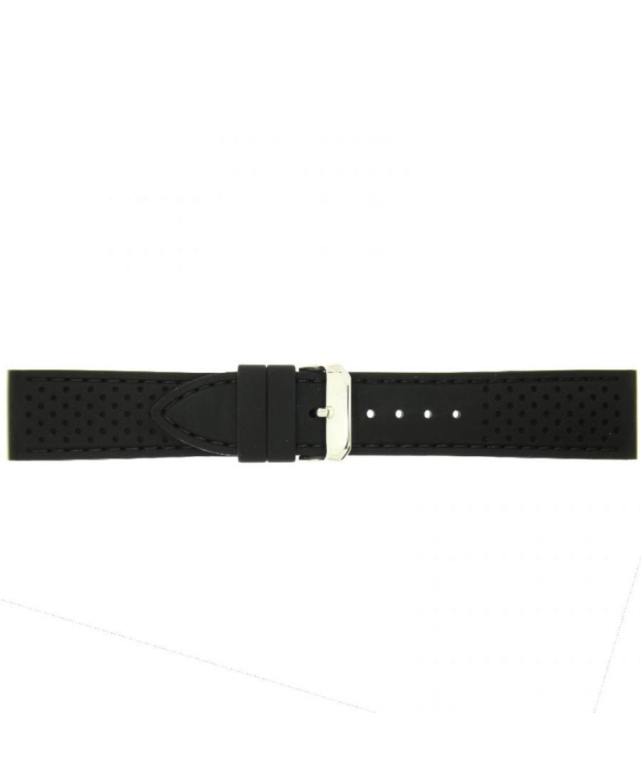 Watch Strap CONDOR SL.117.01.24.W Silicone czarny Silikon Czarny 24 mm