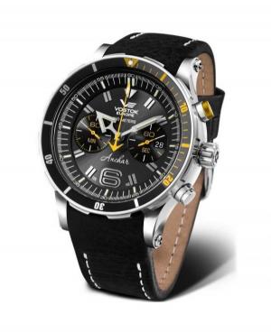 Men Sports Diver Quartz Analog Watch VOSTOK EUROPE 6S21-510A584 Black Dial 48.5mm