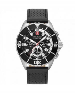 Mężczyźni Funkcjonalny Szwajcar kwarcowy analogowe Zegarek Chronograf SWISS MILITARY HANOWA 06-4341.04.007 Czarny Dial 44mm