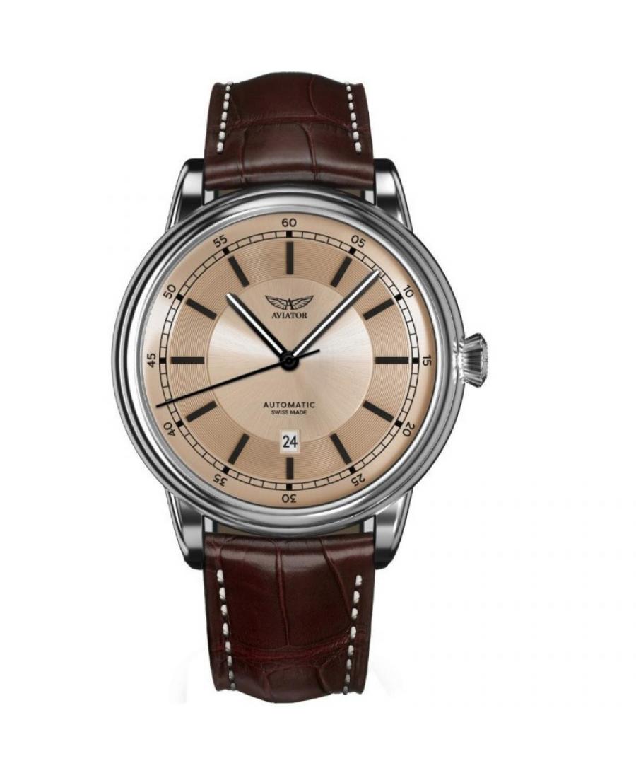 Men Swiss Classic Automatic Watch AVIATOR V.3.32.0.244.4 Sand Dial
