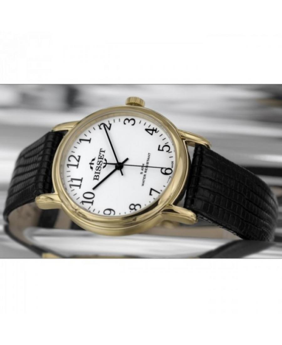 Мужские Швейцарские Классические Кварцевый Часы Bisset BSCD60GAWX05B1 Белый Циферблат