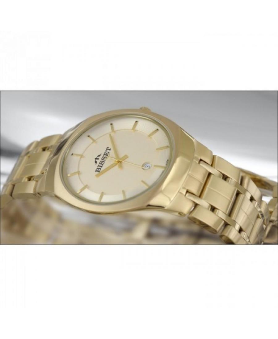 Men Swiss Classic Quartz Watch Bisset BSDC85GIGX03BX Yellow Dial