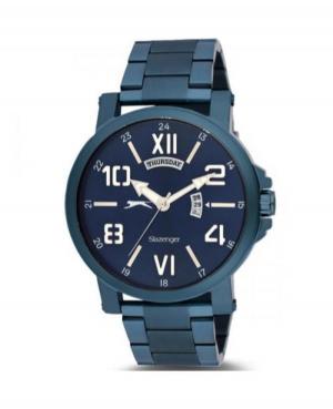 Mężczyźni Moda kwarcowy analogowe Zegarek SLAZENGER SL.9.1186.1.02 Niebieska Dial 50mm