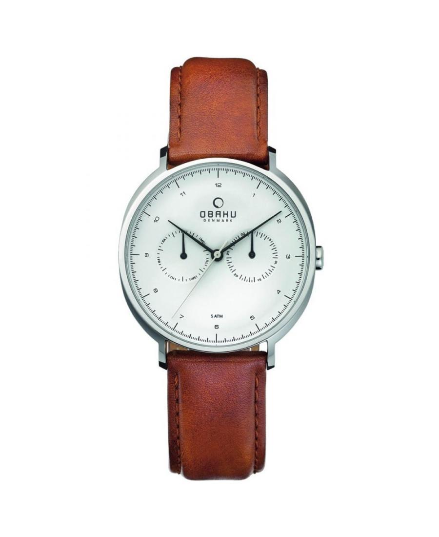 Mężczyźni Moda kwarcowy analogowe Zegarek OBAKU V193GMCIRZ Biały Dial 39mm