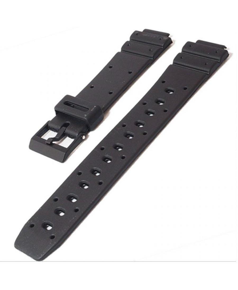 Watch Strap Diloy 279H2P to fit Casio Plastic / Rubber Black Tworzywo sztuczne/guma Czarny 21 mm
