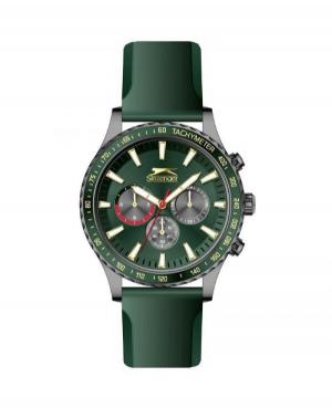 Men Classic Sports Quartz Analog Watch Chronograph SLAZENGER SL.9.6161.2.02 Green Dial 44mm
