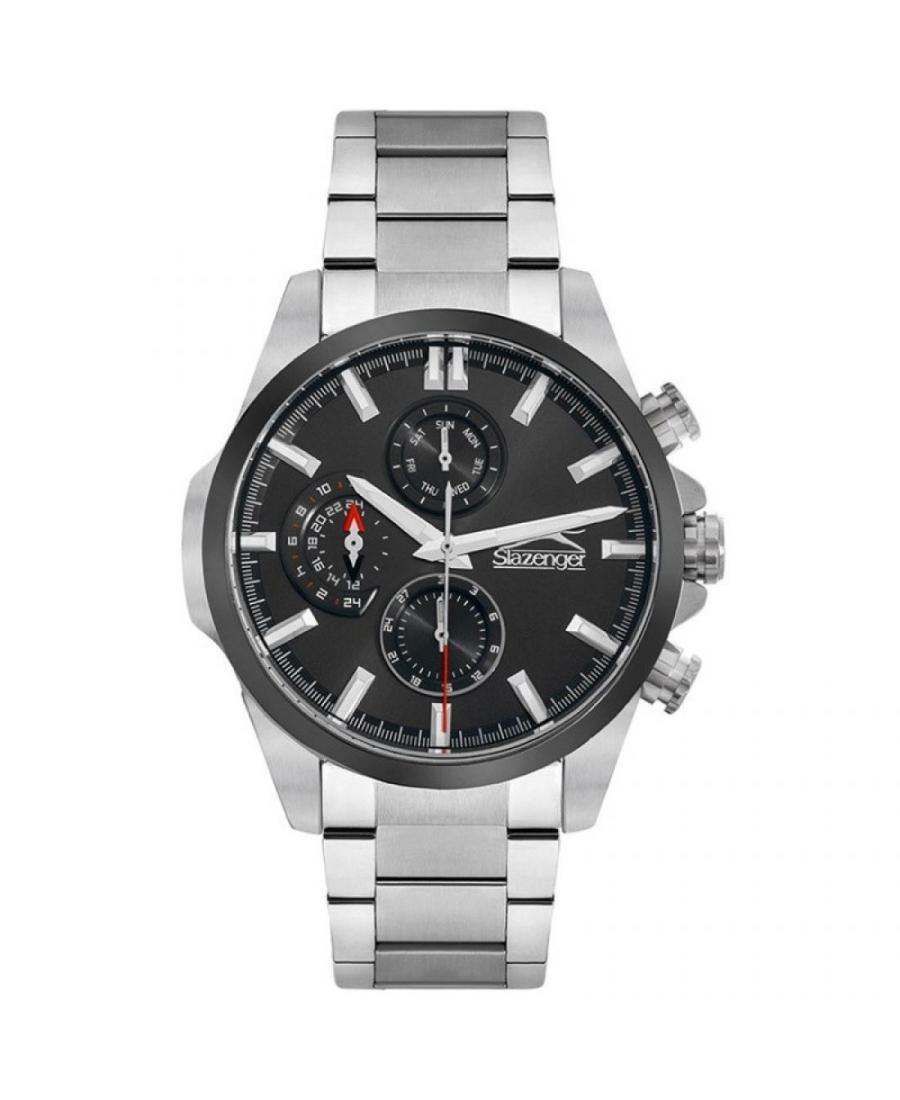 Mężczyźni klasyczny kwarcowy analogowe Zegarek SLAZENGER SL.9.6208.2.02 Czarny Dial 42mm