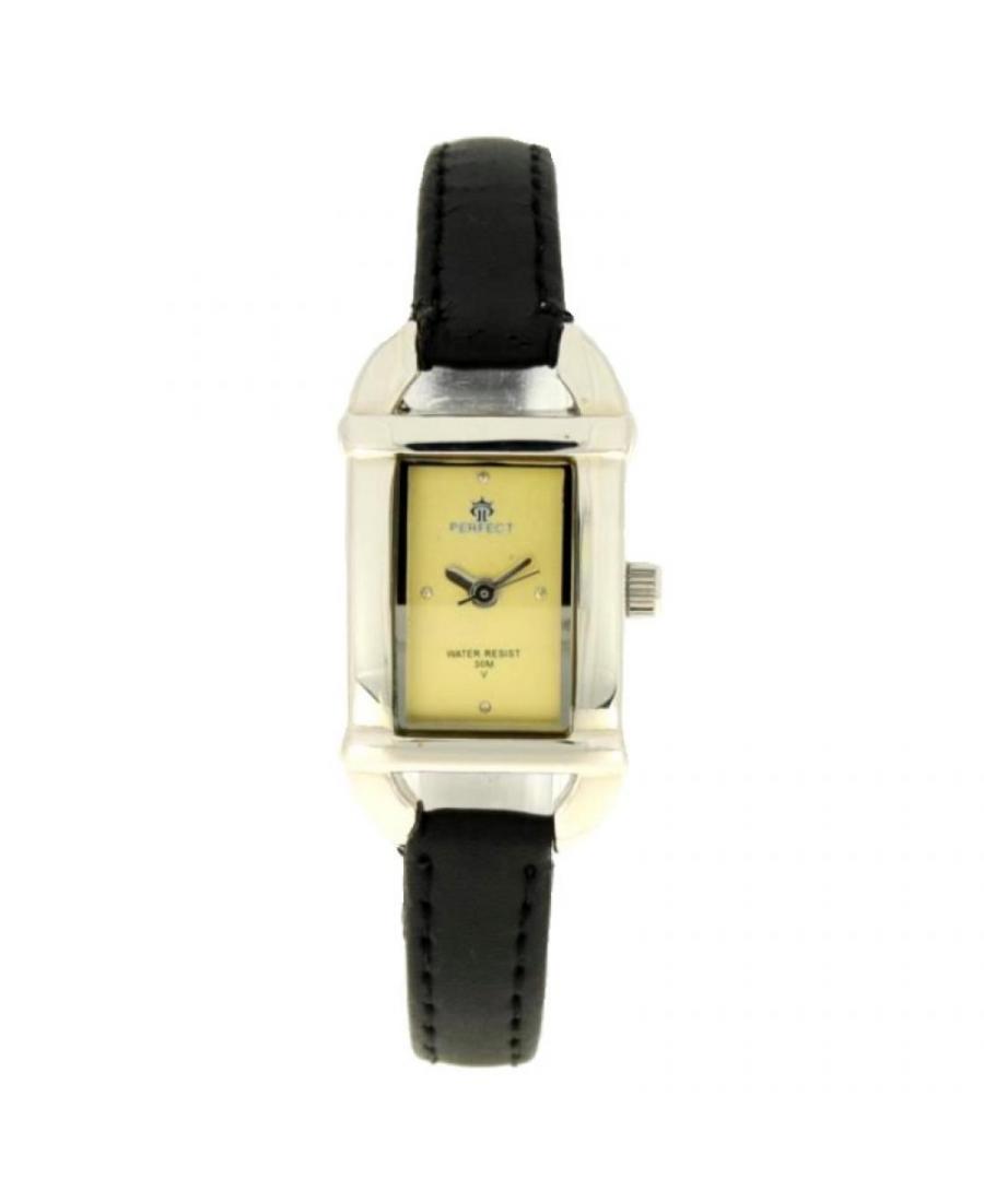 Women Classic Quartz Watch Perfect PRF-K01-040 Yellow Dial