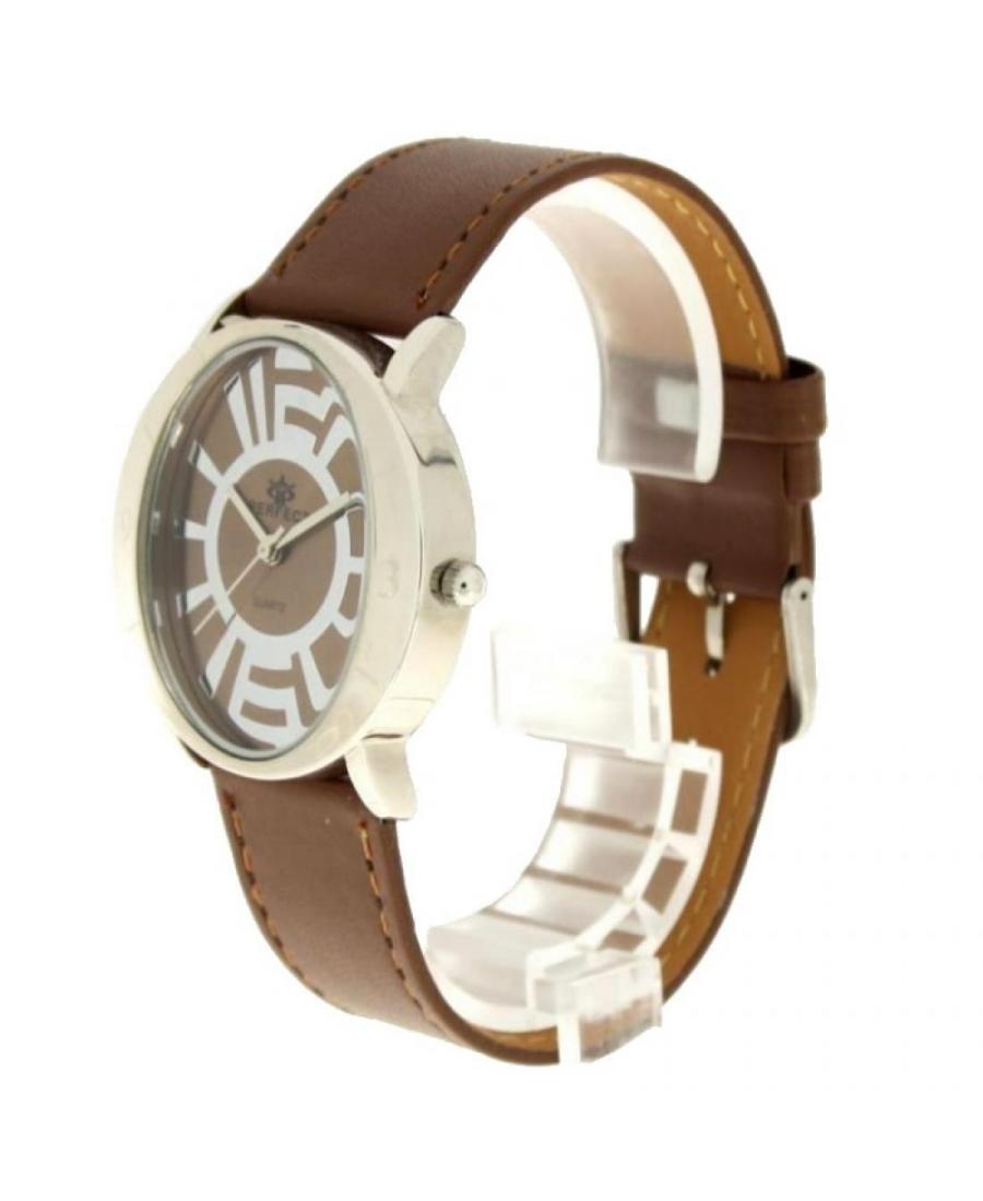 Women Classic Quartz Watch PERFECT PRF-K09-093 Brown Dial 34mm