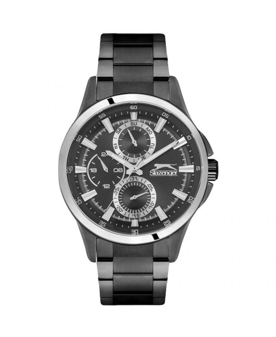 Mężczyźni klasyczny kwarcowy analogowe Zegarek SLAZENGER SL.9.6210.2.04 Czarny Dial 44mm