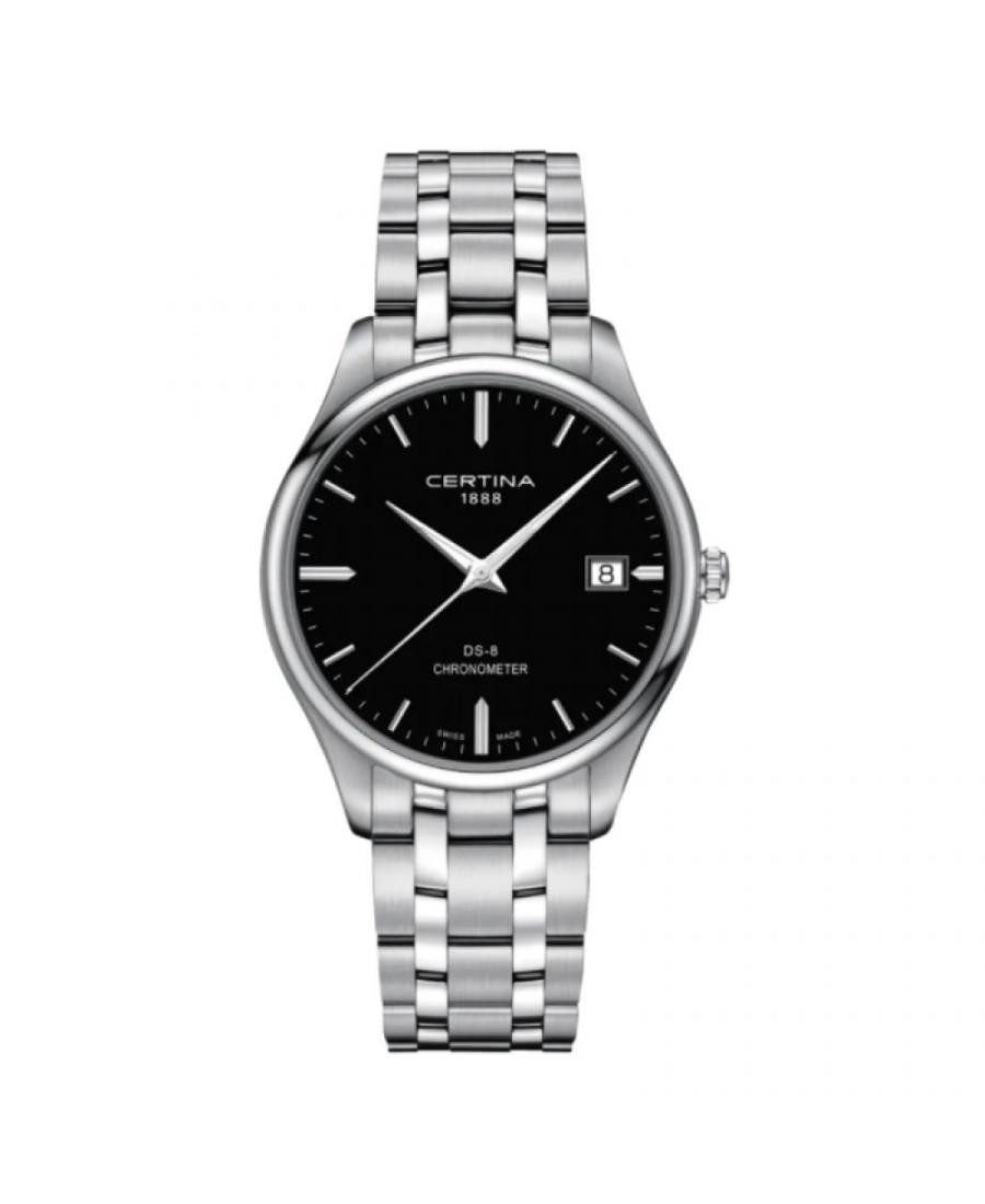 Men Classic Swiss Quartz Analog Watch CERTINA C033.451.11.051.00 Black Dial 40.2mm