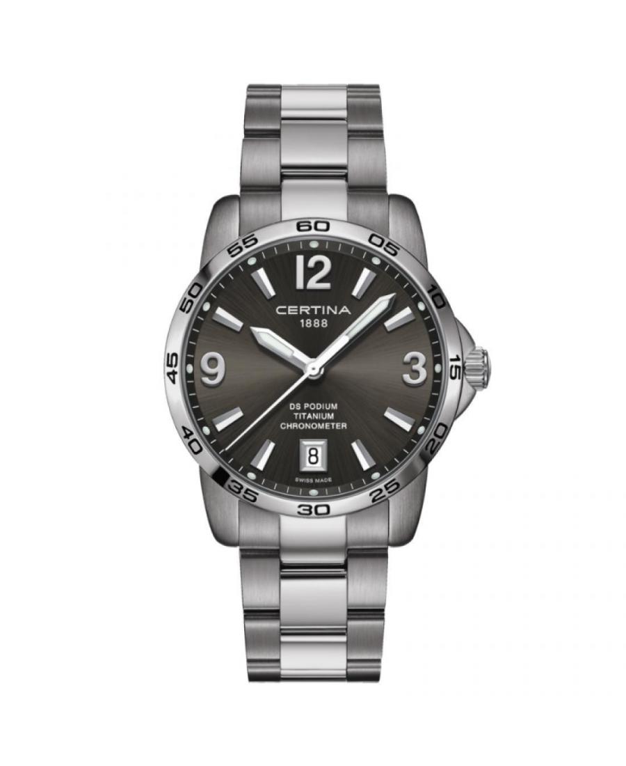 Mężczyźni klasyczny Szwajcar kwarcowy analogowe Zegarek CERTINA C034.451.44.087.00 Czarny Dial 40mm