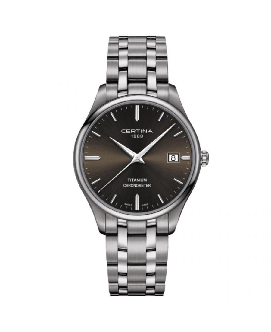 Mężczyźni klasyczny Szwajcar kwarcowy analogowe Zegarek CERTINA C033.451.44.081.00 Czarny Dial 40.2mm