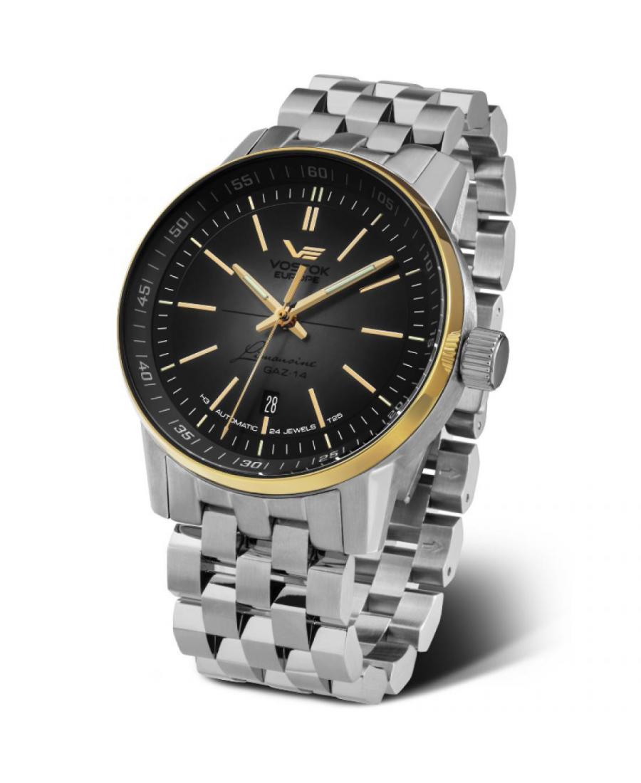 Mężczyźni klasyczny automatyczny analogowe Zegarek VOSTOK EUROPE NH35A-565E593BR Czarny Dial 45mm