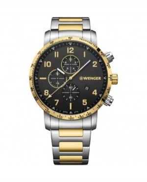 Mężczyźni klasyczny sportowy Szwajcar kwarcowy analogowe Zegarek Chronograf WENGER 01.1543.116 Czarny Dial 44mm