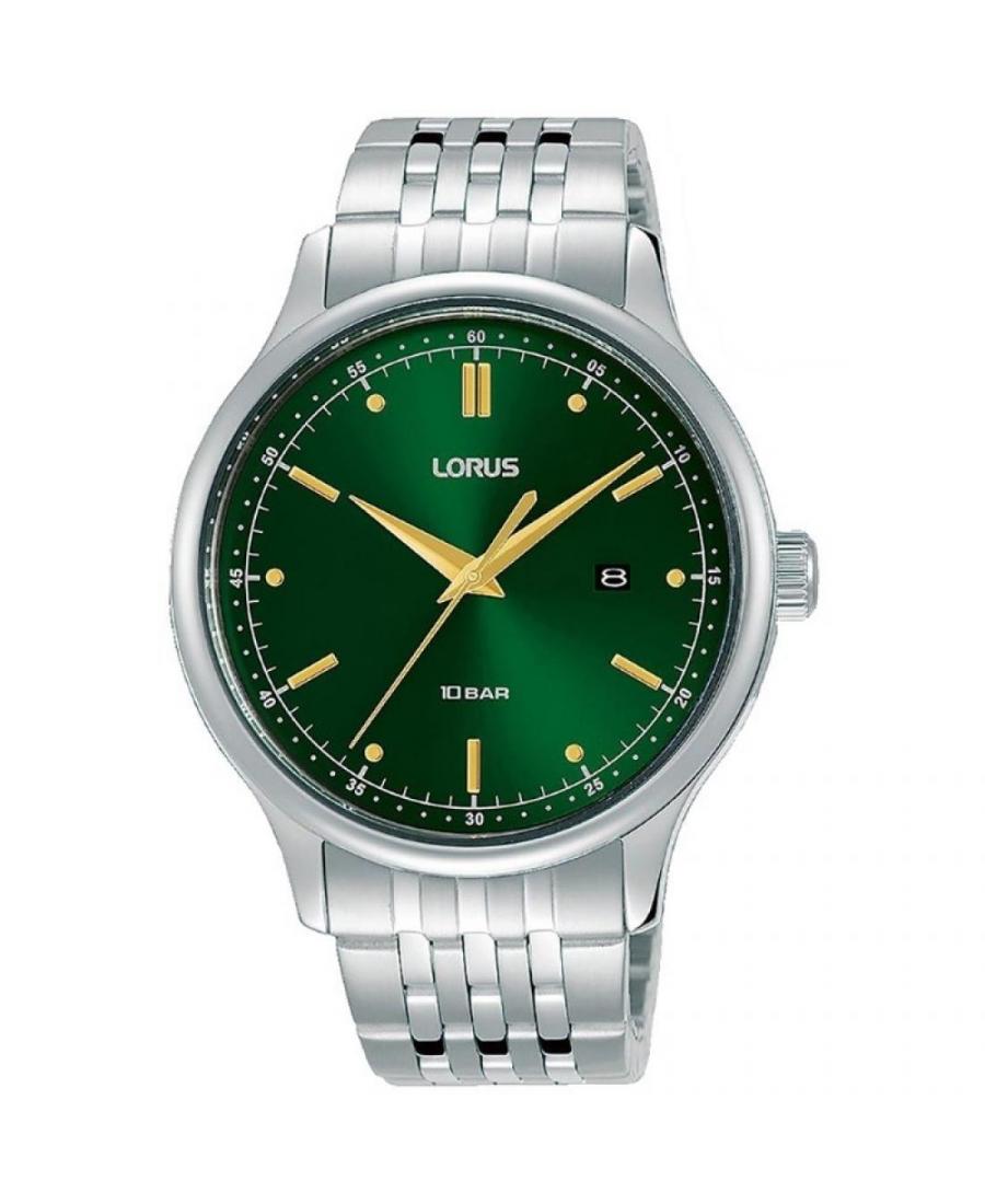 Men Japan Classic Quartz Watch Lorus RH907NX-9 Green Dial