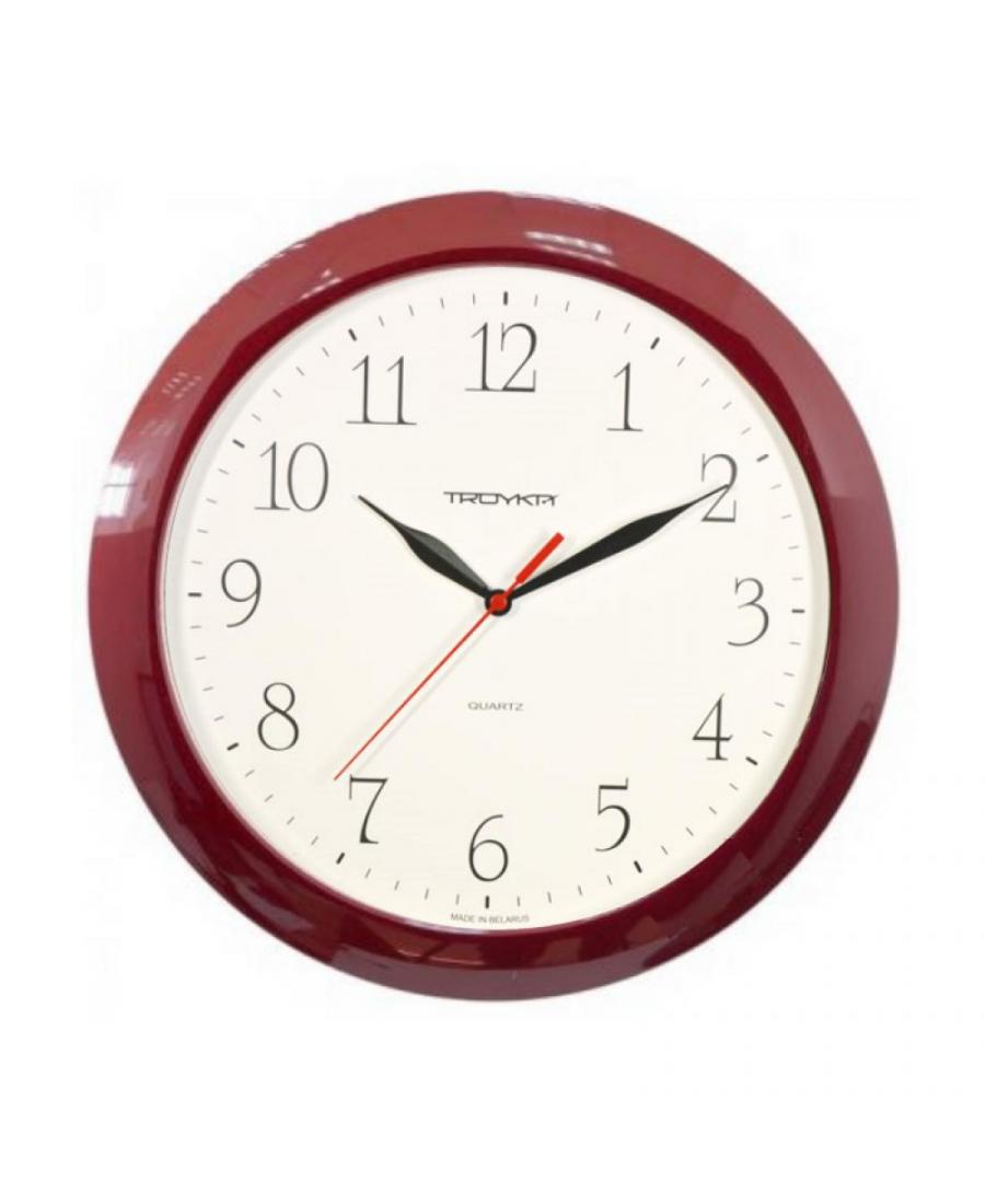 Настенные кварцевые часы 11131113 Пластик Бордовый цвет