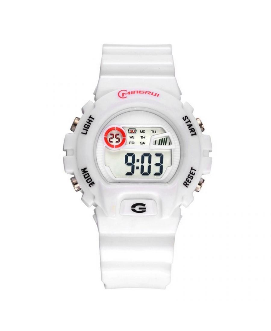 Детские часы 8566 WH Спортивные Многофункциональные MINGRUI Кварцевый Белый