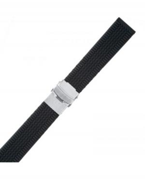 Watch Strap Diloy SBR30.01.20 Silicone czarny Silikon Czarny 20 mm