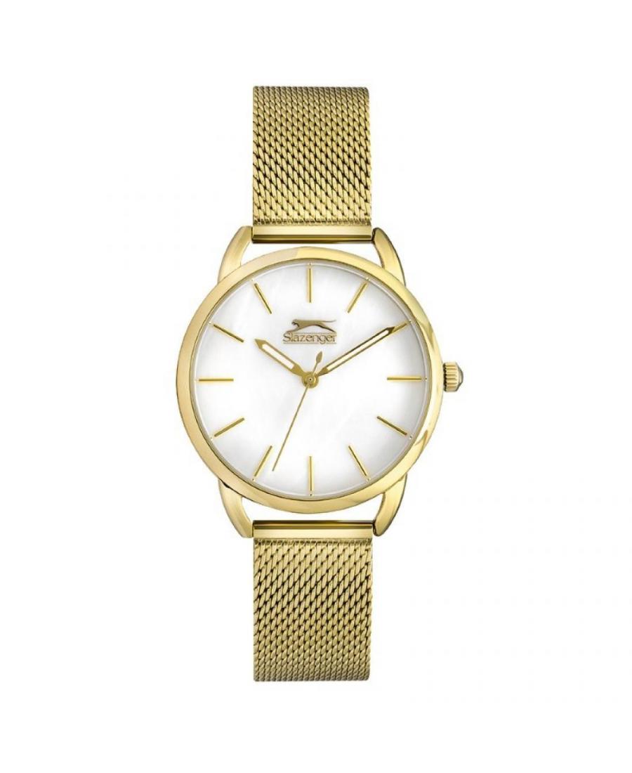 Kobiety klasyczny kwarcowy analogowe Zegarek SLAZENGER SL.9.6259.3.02 Żółty Dial 34mm