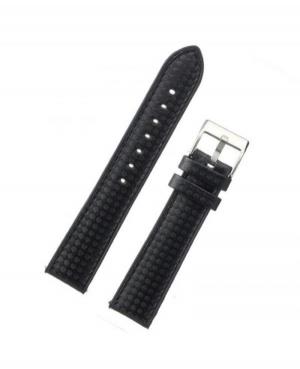 Watch Strap Diloy 400.01.20 Silicone Black 20 mm