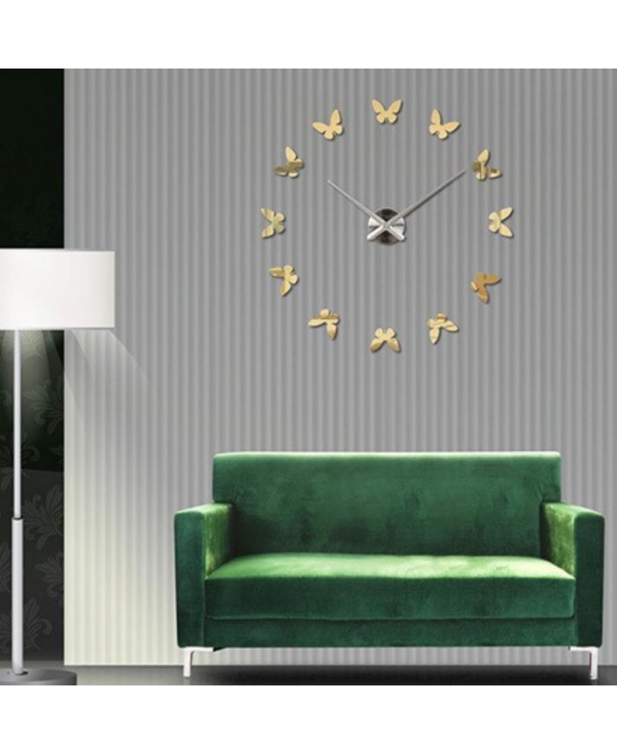 3D DIY Wall Clock SL 3D-002 Настенные часы Plastic Gold color Plastik Tworzywo Sztuczne Złoty kolor