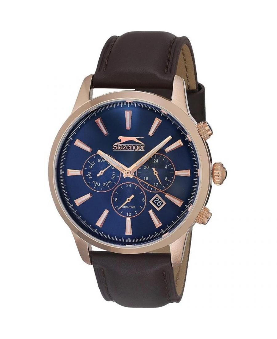 Men Fashion Classic Quartz Analog Watch SLAZENGER SL.9.6271.2.02 Blue Dial 43mm