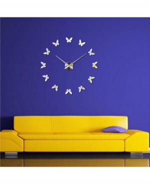 3D DIY Wall Clock SL 3D-002 Настенные часы Plastic Silver color Plastik Tworzywo Sztuczne Kolor srebrny