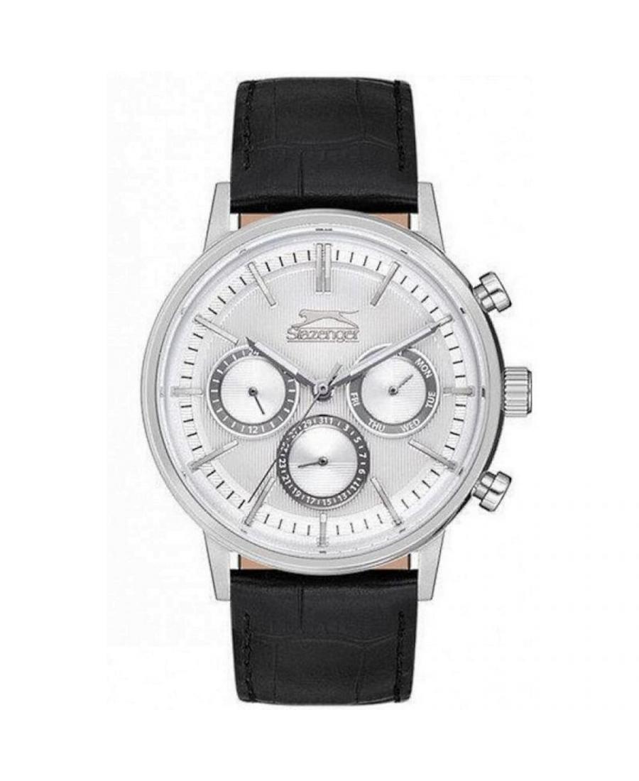 Mężczyźni klasyczny kwarcowy analogowe Zegarek SLAZENGER SL.9.6277.2.05 Srebrna Dial 43mm