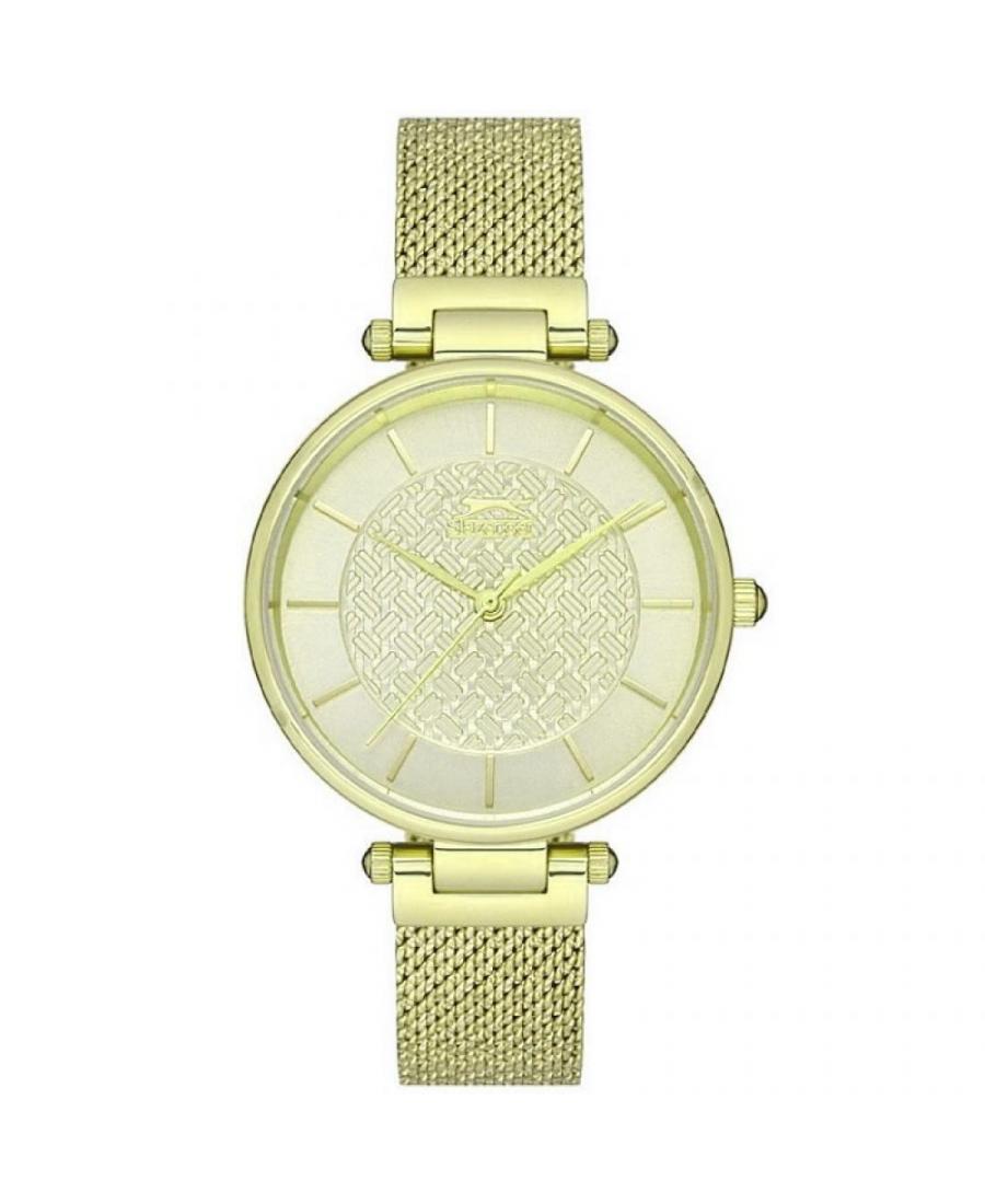 Kobiety Moda klasyczny kwarcowy analogowe Zegarek SLAZENGER SL.9.6281.3.02 Żółty Dial 32mm