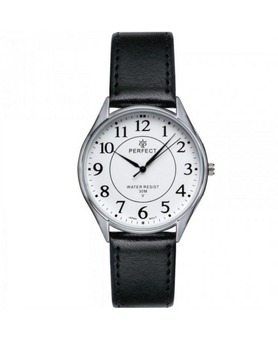 Men Classic Quartz Watch Perfect PF-G500-S001 White Dial