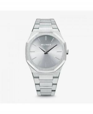 Men Fashion Quartz Analog Watch MILLNER 8425402506189 Silver Dial 36mm
