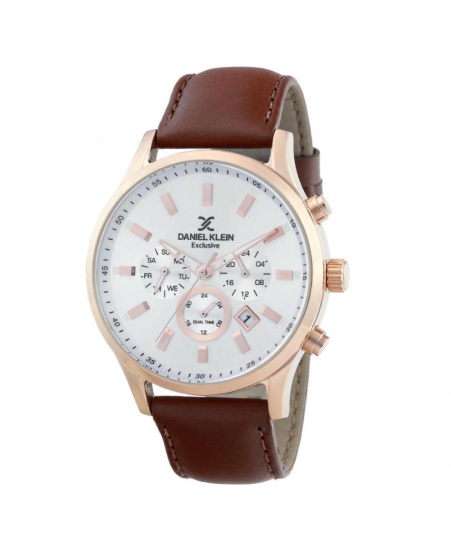 Mężczyźni Moda klasyczny kwarcowy analogowe Zegarek DANIEL KLEIN DK.1.12284-6 Biały Dial 44mm