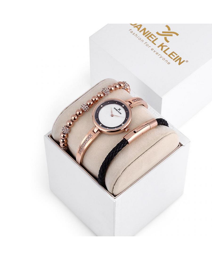 Kobiety Moda kwarcowy analogowe Zegarek DANIEL KLEIN DK12099-4 Biały Dial 28mm