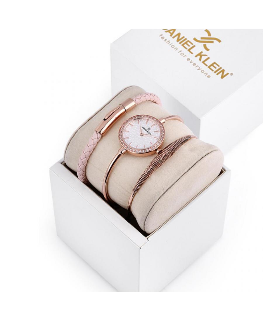 Kobiety Moda kwarcowy analogowe Zegarek DANIEL KLEIN DK12100-2 Biały Dial 28mm