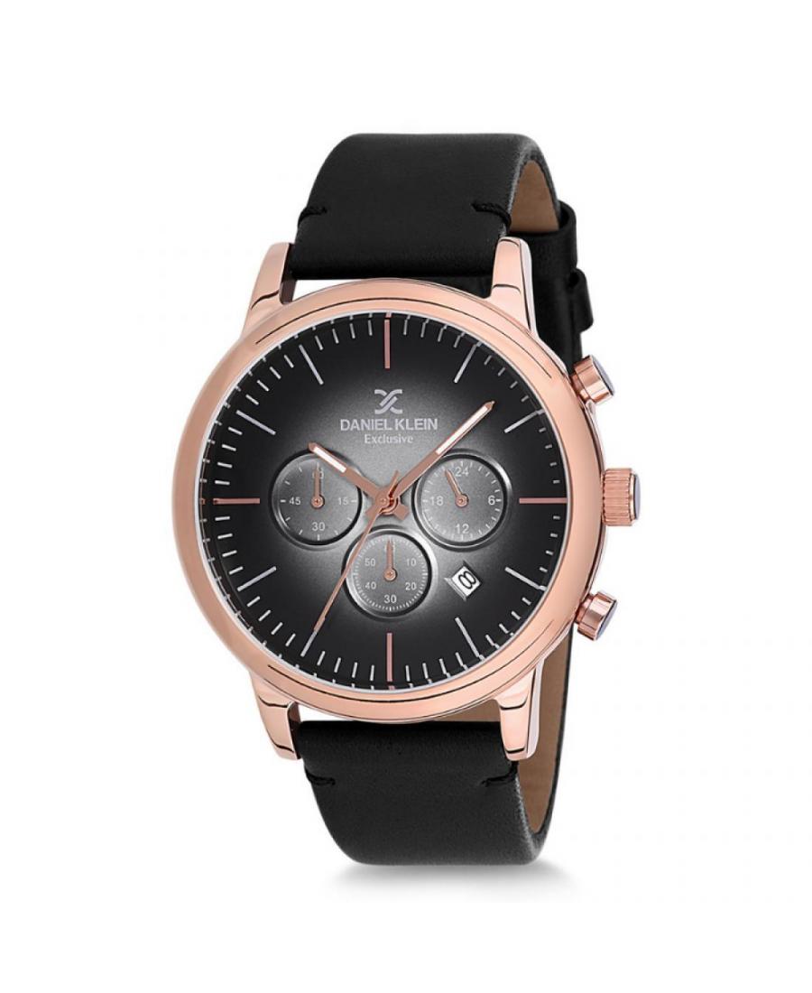 Mężczyźni Moda klasyczny kwarcowy analogowe Zegarek DANIEL KLEIN DK12162-3 Czarny Dial 46mm