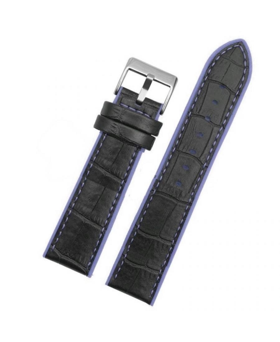 Watch Strap Diloy 420.52.24 Silicone Blue 24 mm